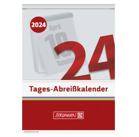 TOATE PRODUSELE - Calendar 2024 BRUNNEN, 1 pagină = 1 zi, 98 x 142 mm, alb