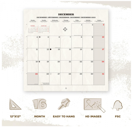 Calendar de perete 2023 Grupo Erik Vintage Maps [2]