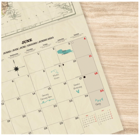 Calendar de perete 2023 Grupo Erik Vintage Maps [4]