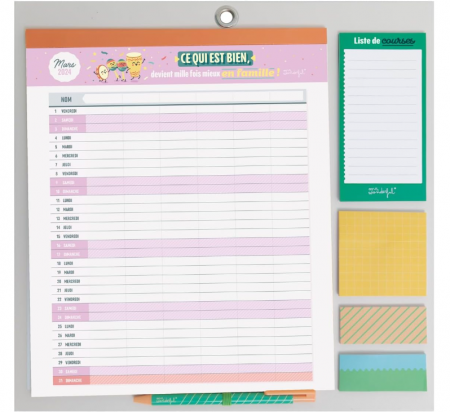 Calendar magnetic de perete Mr.Wonderful 2024, 34 x 35 x 0.5 cm [3]