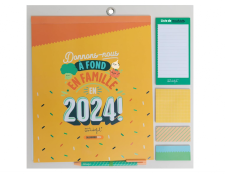 Hartie si produse din hartie - Calendar magnetic de perete Mr.Wonderful 2024, 34 x 35 x 0.5 cm