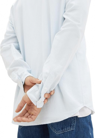 Cămașă cu mânecă lungă Oxford pentru bărbați TOM TAILOR, alb, XL [5]