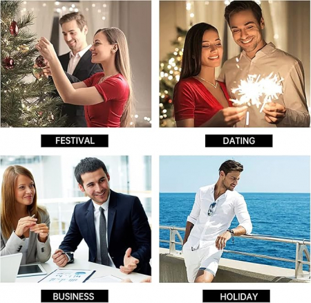 Cămașă cu mânecă lungă pentru bărbați Enlision, roz, XL [7]