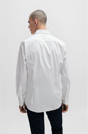 Camasa cu maneca lunga pentru barbati HUGO Koey Slim fit, alb, 39 [3]