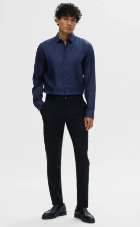 Camasa cu maneca lunga Selected Homme Slim Cintree, bleumarin, M/40 - OUTLET [6]