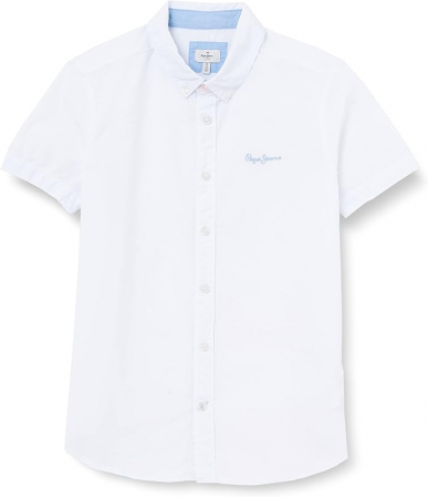 TOATE PRODUSELE - Camasa cu maneca scurta pentru baieti Pepe Jeans Misterton, alb, 14 ani, S, 164