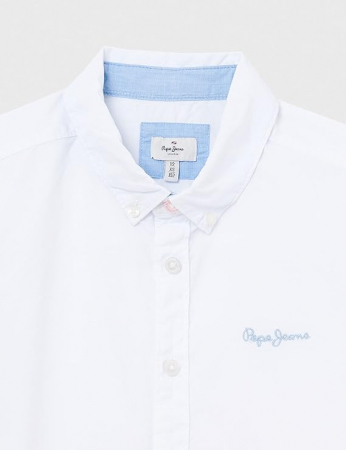 Camasa cu maneca scurta pentru baieti Pepe Jeans Misterton, alb, 14 ani, S, 164 [1]