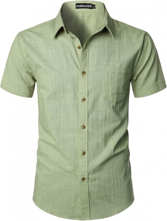 Fashion - Camasa cu maneca scurta pentru barbati PARKLEES, verde, L