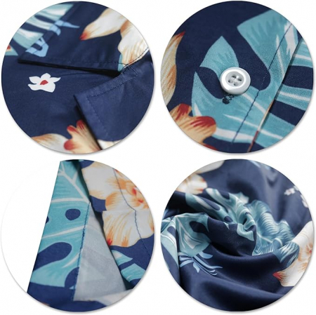 Cămașă hawaiană cu manecă scurtă pentru femei Hohololo, multicolor, XL [6]