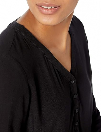 Cămașă pentru femei Amazon Essentials cu mâneci 3/4 cu nasturi, Marimea S [3]