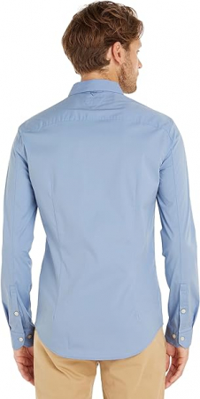 Cămașă Tommy Hilfiger pentru bărbați cu mânecă lungă, albastra, Marimea XL [3]
