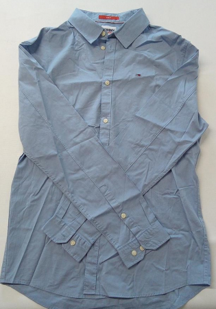 Cămașă Tommy Hilfiger pentru bărbați cu mânecă lungă, albastra, Marimea XL [1]