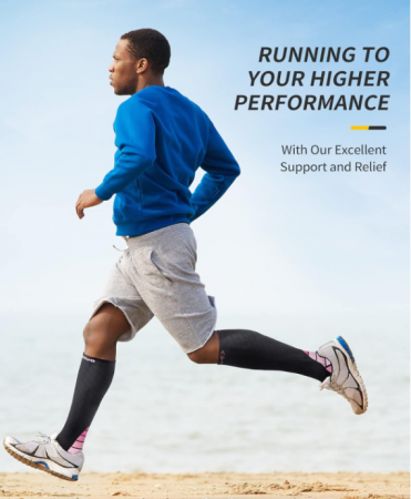 CAMBIVO 2 perechi de ciorapi compresivi unisex, XXL, 41-47 [6]