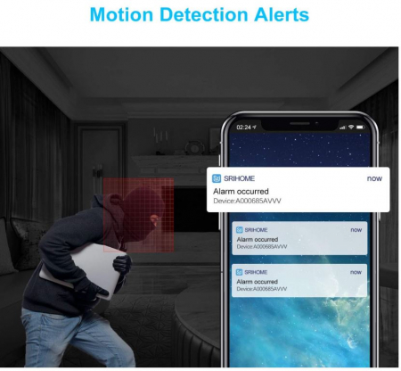 Cameră de supraveghere SriHome SH029 WiFi, pentru interior și exterior, alb [10]