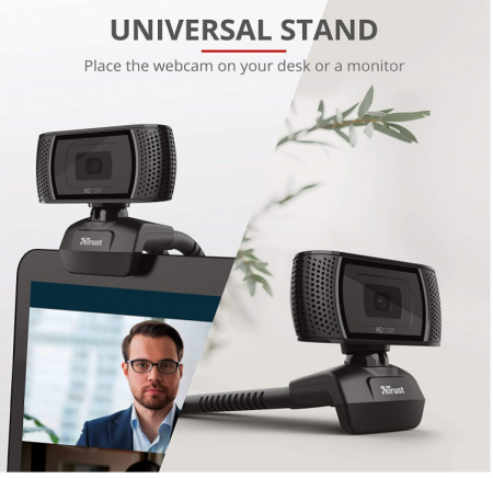 Cameră Web Trust Trino HD cu Microfon, 1280x720, 30 FPS [3]