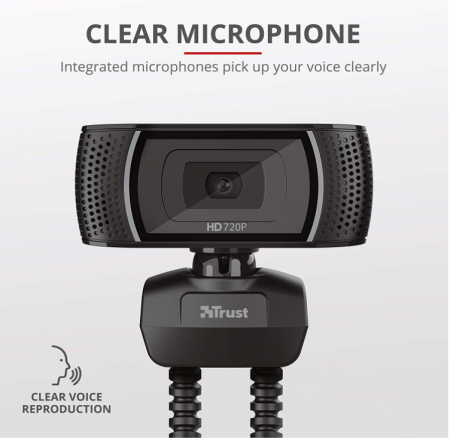 Cameră Web Trust Trino HD cu Microfon, 1280x720, 30 FPS [2]
