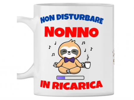 Bacanie - Cană cadou pentru ziua de naștere a bunicului, text in Italiana, ceramica, 350 ml