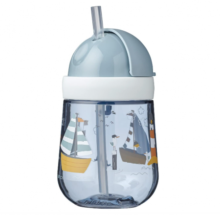 Hrana bebelusi - Cană cu pai Mepal pentru copii, rezistentă la scurgeri 300 ml