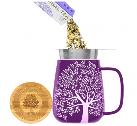 Cana de ceai din portelan cu infuzor 600 ml [6]