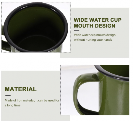 Cană emailată DEARMAMY 200 ml, verde [6]