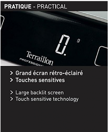 Cantar de bucatarie profesional TERRAILLON, 10 kg, Otel inoxidabil [5]