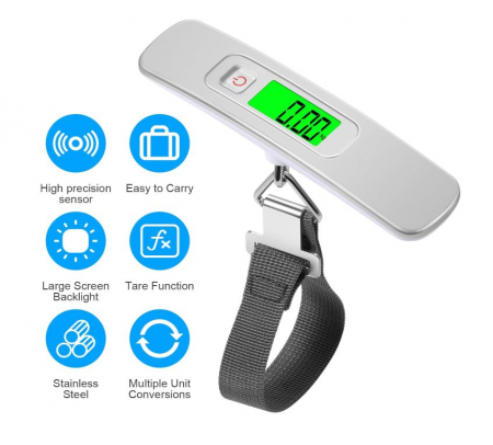 Cântar digital pentru bagaje Blendura, capacitate de 50 kg [3]