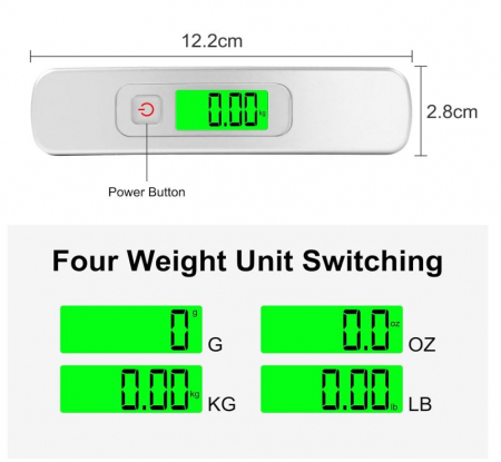 Cântar digital pentru bagaje Blendura, capacitate de 50 kg [6]
