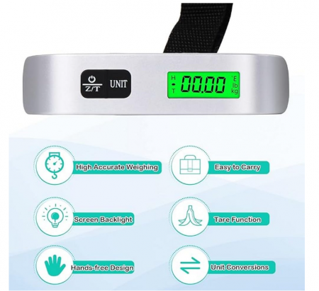 Cântar electronic pentru bagaje Allinone-Kitchen, capacitate de 50 kg [3]