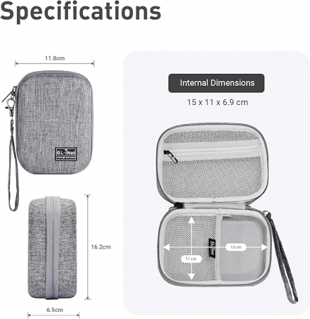 Carcasă de călătorie pentru router GL.iNet, rezistentă și durabilă, gri [1]