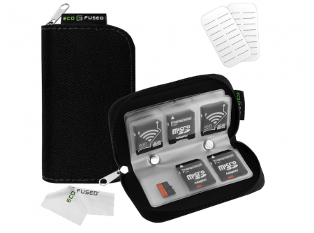 Carcasă pentru carduri de memorie Eco-Fused, 22 bucati, negru [0]