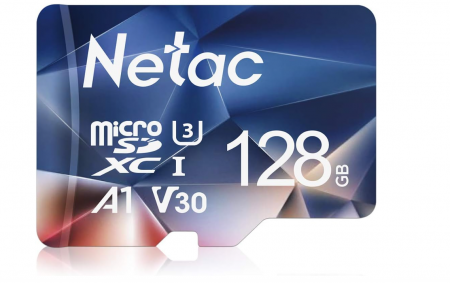 Card de memorie Micro SD Netac 128Gb, A1, U3, C10, V30, 4K, 667X, UHS-I Viteză de până la 100/30 MB/s (R/W) [0]