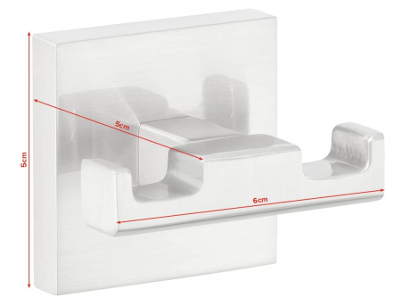 Carlig autoadeziv Tesa, aspect otel inoxidabil, 44 x 60 x 50 mm [3]