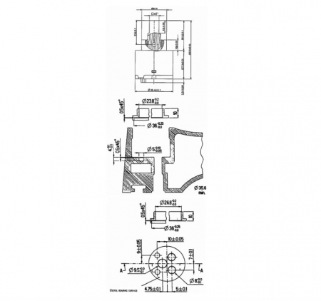 Cartus ceramic Paini, diametru 35 cm fara distribuitor, maro, 53CC956GM [1]