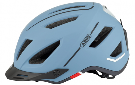 Casca de bicicleta ABUS Glacier Blue Unisex, Albastru, cu lumina LED, marimea 52-57 cm [6]