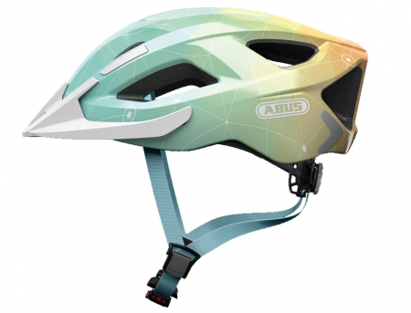 Ciclism - Cască de bicicletă ABUS unisex cu lumina LED, albastră, marimea S(51-55 cm)