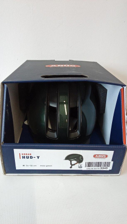 Cască de bicicletă ABUS Urban HUD-Y cu lumină spate LED, inchidere magnetică, unisex, marime M(54-58cm), verde [3]