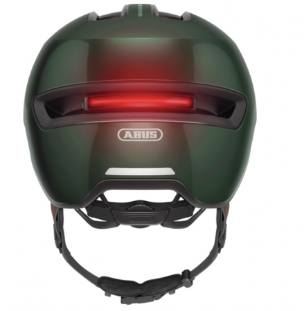 Cască de bicicletă ABUS Urban HUD-Y cu lumină spate LED, inchidere magnetică, unisex, marime M(54-58cm), verde [5]