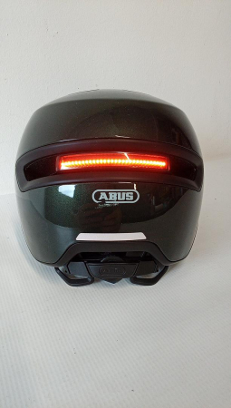 Cască de bicicletă ABUS Urban HUD-Y cu lumină spate LED, inchidere magnetică, unisex, marime M(54-58cm), verde [2]