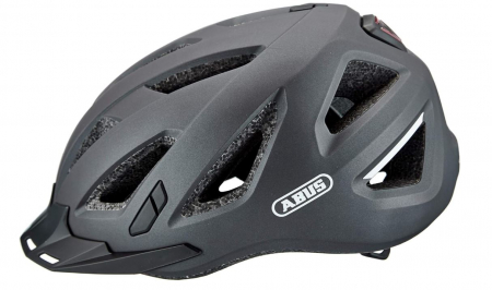 Casti sport - Casca de bicicleta ABUS Urban-I 3.0 City, cu lumina spate, unisex, M 52-58 cm