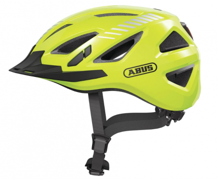 Ciclism - Casca de bicicleta ABUS Urban-I 3.0 City, cu lumina spate, viziera si inchidere magnetica, unisex, marime L (56-61cm)