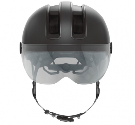 Cască de bicicletă cu vizieră ABUS City HUD-Y ACE, unisex, negru, M 54-58 cm [4]