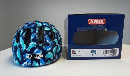 Casca de bicicleta pentru copii ABUS Smiley 3.0 LED, unisex, albastru, M 50-55 cm [1]