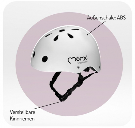 Casca de bicicleta pentru copii Momi Mimi, alb, S 47-57 cm [5]