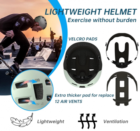 Cască de protectie GLAMVILLA pentru copii, femei, bărbați [4]