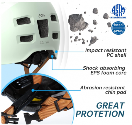 Cască de protectie GLAMVILLA pentru copii, femei, bărbați [5]