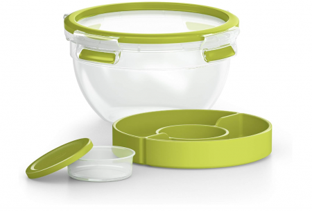 TOATE PRODUSELE - Caserolă pentru salată EMSA 2,6 L + 2 compartimente, Cutie de pranz, N1071300