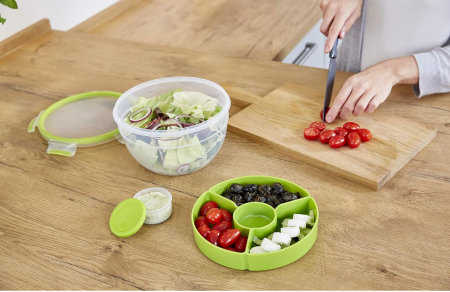 Caserolă pentru salată EMSA 2,6 L + 2 compartimente, Cutie de pranz, N1071300 [5]