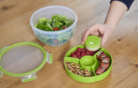 Caserolă pentru salată EMSA 2,6 L + 2 compartimente, Cutie de pranz, N1071300 [6]