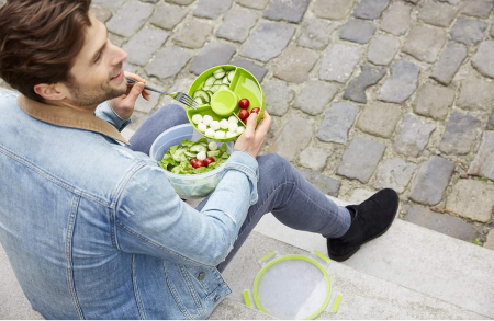 Caserolă pentru salată EMSA 2,6 L + 2 compartimente, Cutie de pranz, N1071300 [8]