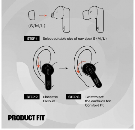 Casti fara fir JBL Tune 230 NC TWS, bluetooth, autonomie pana la 40 ore, negru [8]